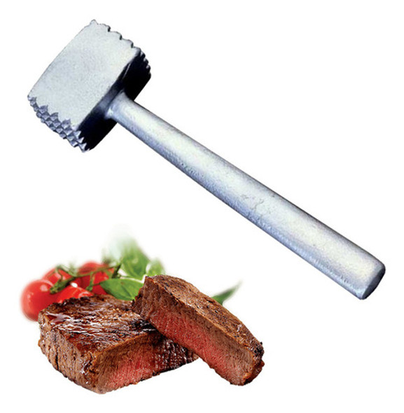 Martelo Amaciador De Carne Batedor Martelinho 400g Alumínio 0