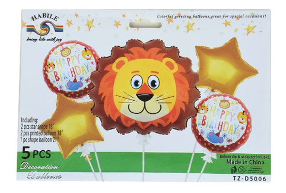 Set Globos X 5 Unidades Animalitos 1
