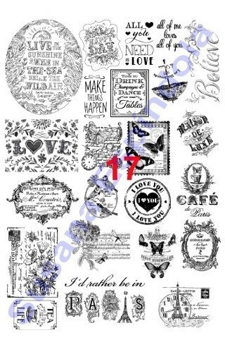 Calco Negro-blanco-vidrio-diseños Románticos Horneado 580* 0
