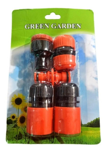Juego Puntero Acople Manguera Canilla Riego 1/2'' Jardín 0