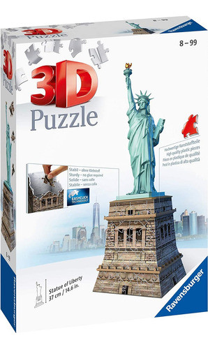 Puzzle 3d Estatua De La Libertad 108 Piezas- Ravensburger 1