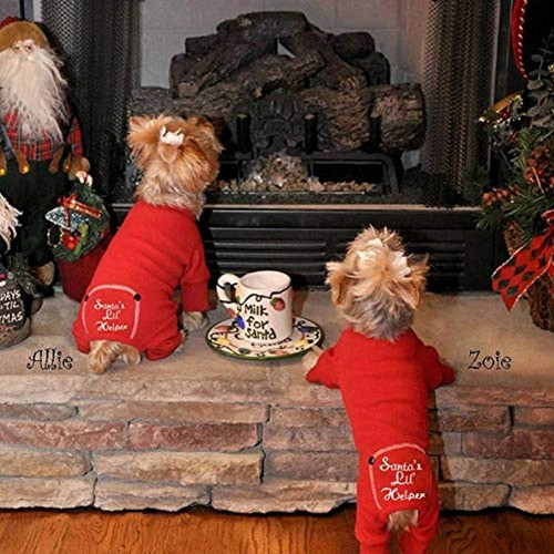 Lil De Papa Noel Helper El Perro Mascota Navidad Bordado Al 1