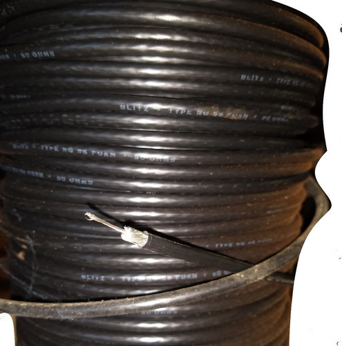 40 Metros Cable Coaxil Rg58/f, Mas 2 Conectores Pl259 0