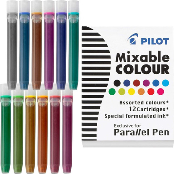12 Cartuchos De Recarga Para Pluma Pilot Parallel Colores 0 12 Cartuchos De Recarga Para Pluma Pilot Parallel Colores 0