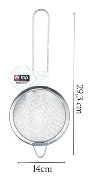 Peneira Em Aço Inox  Para Cozinha 14cm - Top 1