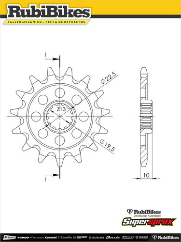 Piñón Para Suzuki Rm/dr/drz/rmx 250. Supersprox Acerado. 13 1