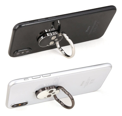 4 Anillos Para Celular - Calavera Blanca Y Negra 1