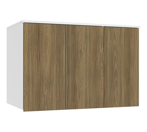 Armário Aéreo 3 Portas Kappesberg Adapt Branco/nogueira 0