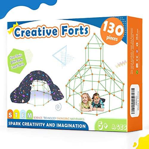 Tiny Land Kids-fort-building-kit-130 Pieces-creative Fort To 0