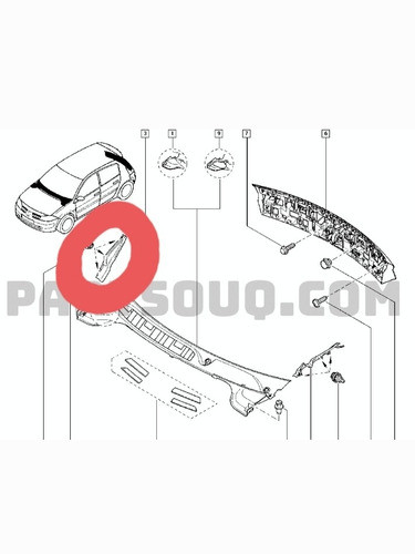 Moldura Parabrisa Renault Megane Il Derecha 1