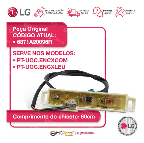 Placa Display Evaporadora Cassete Cabo C/60cm 6871a20096r 1