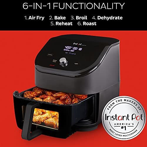 Freidora Sin Aceite 6 En 1 Air Fry Negra 1