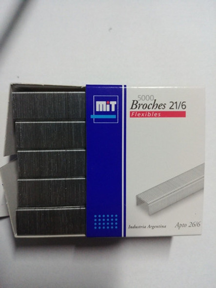 Broches Abrochadora Mit 21/6  Caja X 5000 Ganchos 1