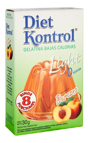 Pack X 6 Gelatinas Diet Kontrol Durazno X 30 Grs 1 Pack X 6 Gelatinas Diet Kontrol Durazno X 30 Grs 1