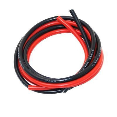 Flexible De Silicona De Calibre 10 10 Ft:red De Alambre Y Ne 0