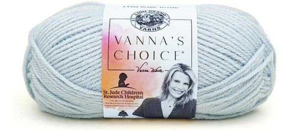 (1 Macha) Lion Brand Yarn Vanna's Choice Yarn, Silver Blue 0