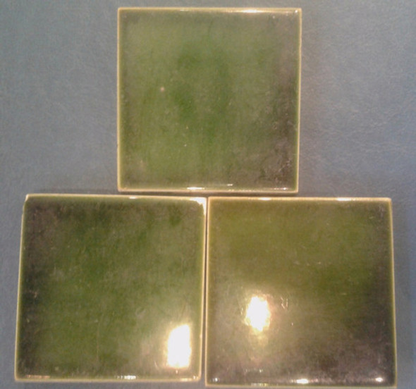 Antiguo Azulejo Guarda Cuadrado Verde Ingles 0