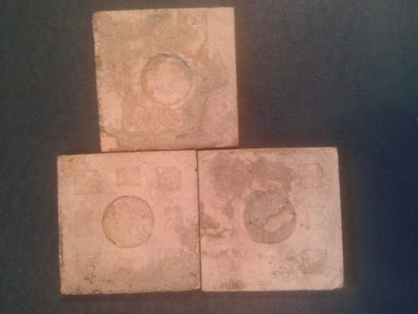 Antiguo Azulejo Guarda Cuadrado Verde Ingles 1