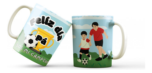 Plantillas Para Sublimar Tazas Día Del Padre Futbol X 3 0