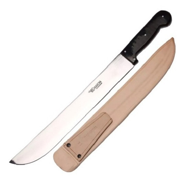 Facão Largo N°14 Aço Carbono {{ 2,65mm }} Cab Chifre B/couro 0