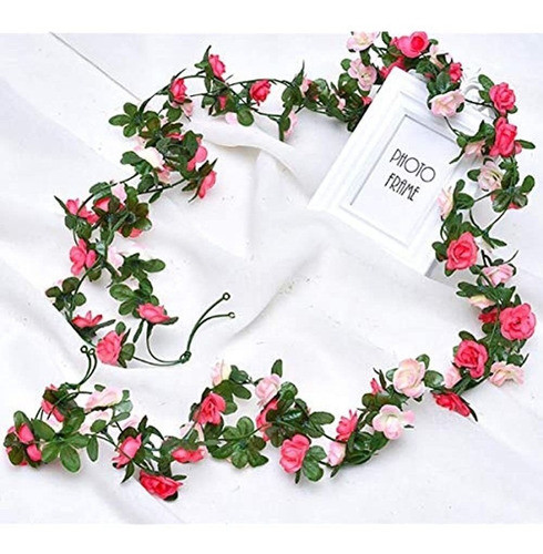 Foraineam 10 Pack 82 Pies Artificial Rose Vine Colgante Guir 1