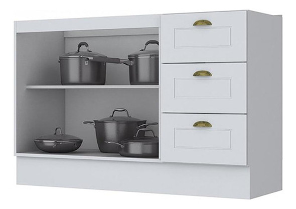 Bajo Mesada Blanco Mdf Americana 1