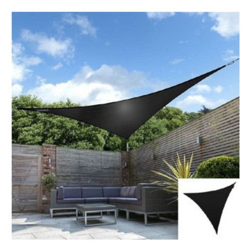 Toldo Vela Sombra Viento Granizo Uv -4*2.5*5 Triangulo Negro 1