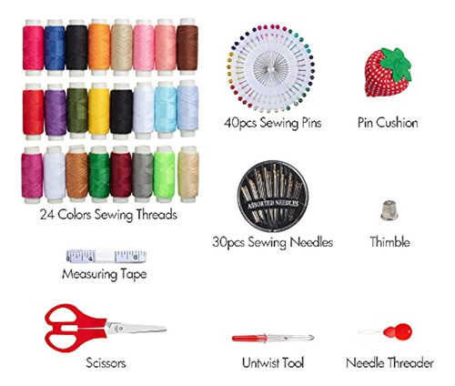 Lodrid Kit De Costura, Bolsa De Franela Portátil 1