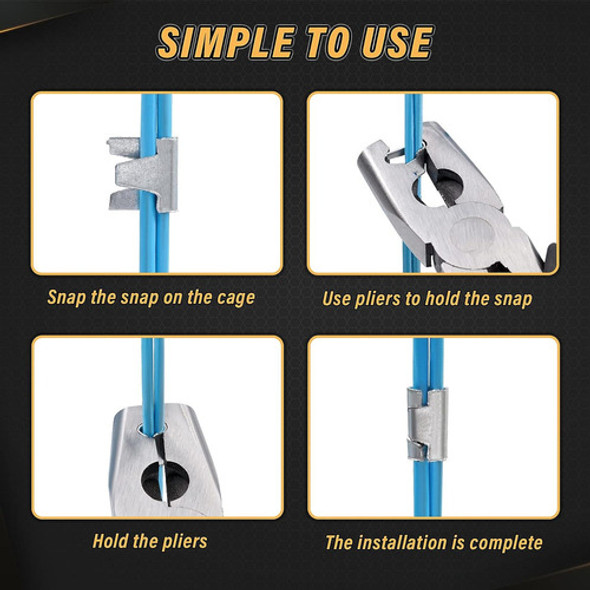 . Clipes Gaiola Arame Naoedeah 1200 Peças Com Alicate 1