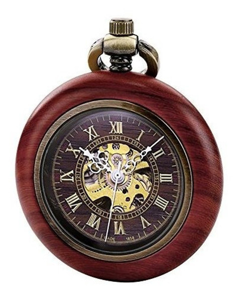 Reloj De Bolsillo Mecanico Para Hombre Y Mujer Estilo Vintag 0