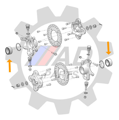 Rolamento De Roda Polaris Rzr 2009 Até 2019 1