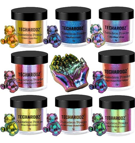 Pigmentos Mica Camaleon 8 Colores Para Resina, Jabon 5gr C/u 0