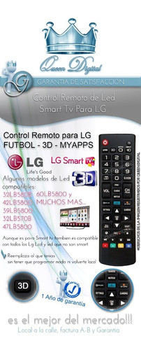 Control Remoto Para LG Smart Led Akb73975701 Lb5800 Ln5700b 1