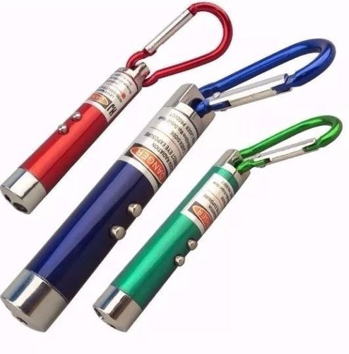 2 Canetas Laser 3 Em 1 / Laser Potente , E Lanterna Chaveiro 0