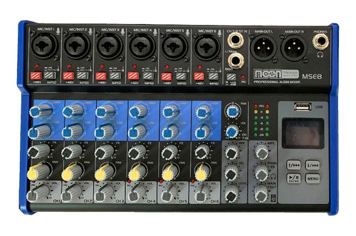 Consola Mixer Moon Mse8 Bluetooth Interfase 0