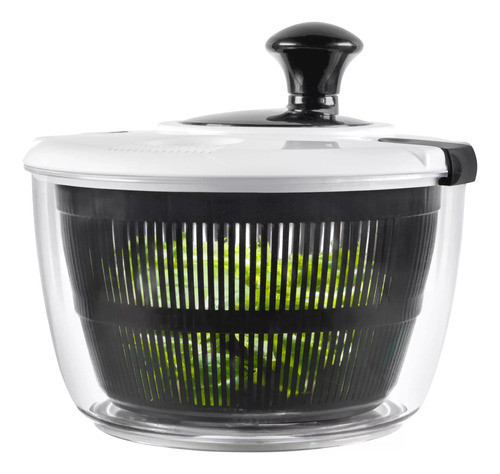 Centrífuga Salada Secador Com Travas Seca Folhas Alfaces Verduras Manual Promoção 0