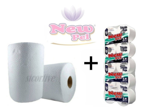 Pack Rollo Cocina Doble Hoja + Papel Higienico Triple Hoja 1