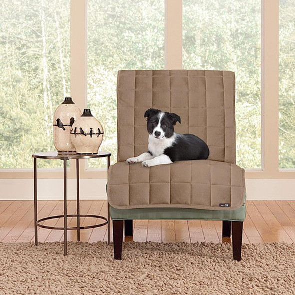 ~? Surefit Sf42367 Comfort Arm Chair Furniture Cover, Sable 1