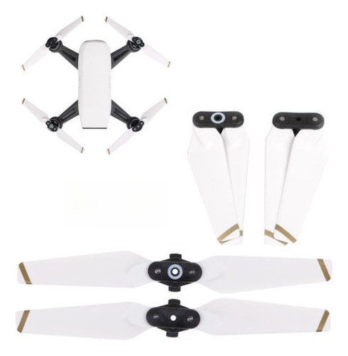 4pcs Hélice Blanca Excelente Equilibrio Dinámico Snap-on Par 0
