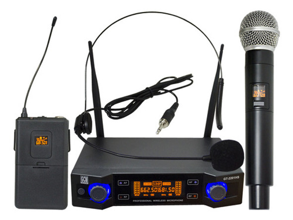 Microfono Inalambrico Doble - Mano + Vincha - Gt-2201hs Gcm 0