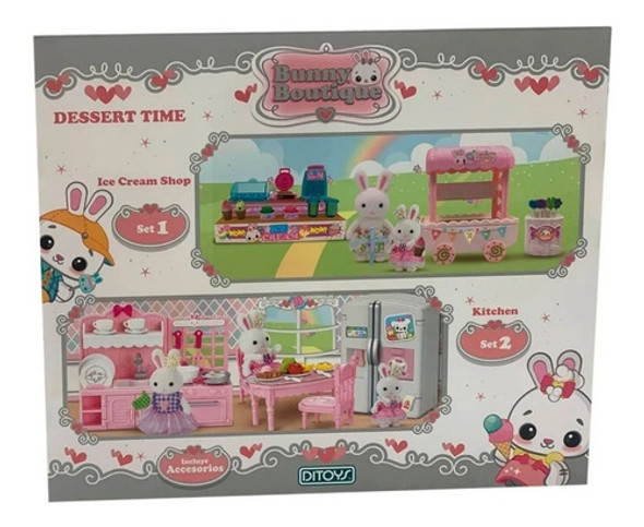 Bunny Boutique Set 2 En 1 Ice Cream Shop + Kitchen 1