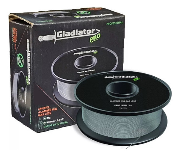 Alambre 0,8mm Para Soldar Mig Sin Gas Sin Tubo 1kg Gladiator 0 Alambre 0,8mm Para Soldar Mig Sin Gas Sin Tubo 1kg Gladiator 0