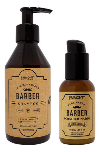 Primont Barber Shampoo Pelo + Acondicionador Barba 6c 0