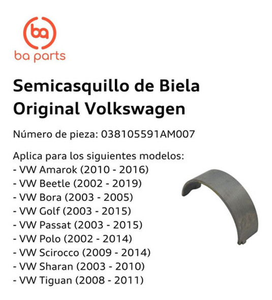 Semicasquillo De Biela Sharan 2003 Al 2010 1 Semicasquillo De Biela Sharan 2003 Al 2010 1