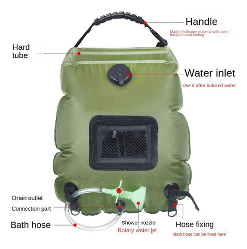 Saco De Banho Portátil Para Acampamento Com Detecção 1