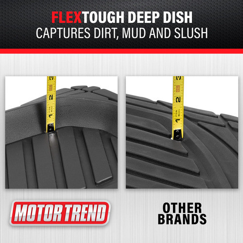 Motor Trend - Alfombras Flextough Originales De Goma Negras 1