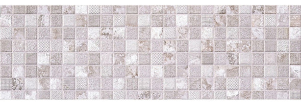 Ceramica Para Pared De 20x60 Gris Mate Mosaico Con Relieve S 0