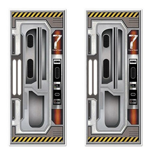 Beistle 59896 2piece Puerta De La Nave Espacial Cubre 30 X 6 0