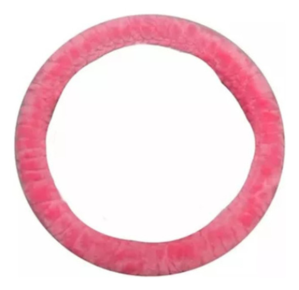 Cubre Volante Rosa Peluche 38cm Universal 0