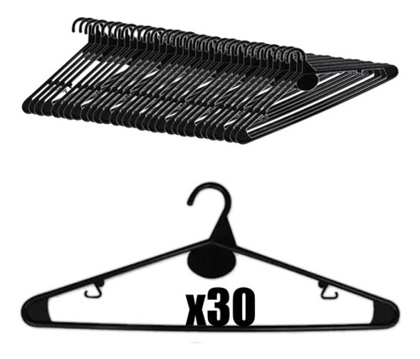 Perchas Plasticas Negras Reforzadas Adulto Pack 30 Uni Local 0 Perchas Plasticas Negras Reforzadas Adulto Pack 30 Uni Local 0